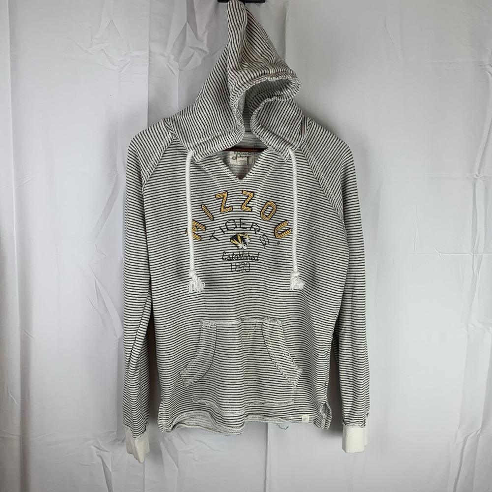 Missouri Missou Tigers Blue 84 Beach‎ Hoodie Striped Women's Medium